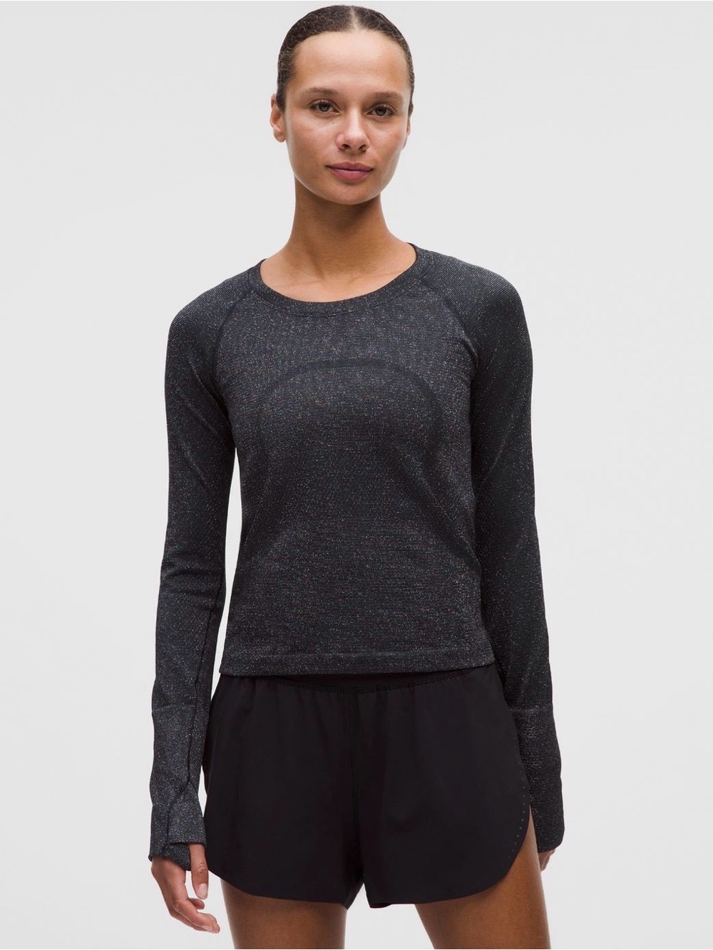 Lululemon Swiftly Tech Long Sleeve 2.0 Waist Length Sparkle | Size 4